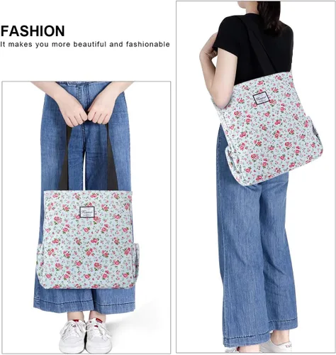 Vista 6 de KAMO - Bolsa de viaje con diseño floral, impermeable, ligera, para senderismo, yoga, gimnasio, natación, viajes, playa