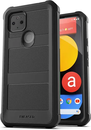 Vista 3 de Encased Falcon Armor - Funda diseñada para Pixel 5a 5G con clip para cinturón, funda protectora de cuerpo completo con funda (Google Pixel 5a)
