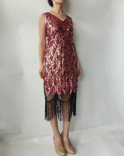 Vista 3 de Whitewed Flapper Girl Dance Bachelorette Party Recital Disfraces