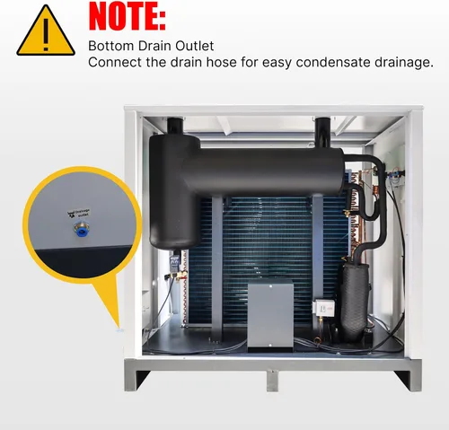 Vista 9 de Secador de aire refrigerado 494.41CFM para compresor de aire 220V/1PH 102