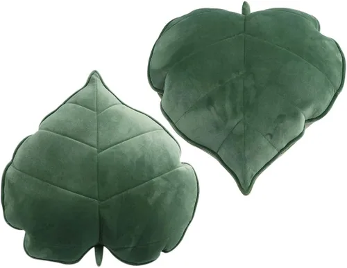Vista 2 de Cyprinus Carpio Cojín de almohada para el hogar en forma de hoja 3D, almohada lumbar para el hogar, almohada decorativa para el hogar, paquete de 2