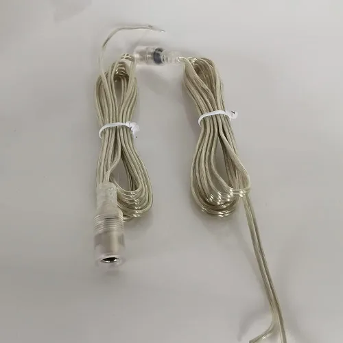Vista 6 de LED Lighting - Cable de extensión de CC transparente de 6.56 pies, cable de alimentación hembra de 0.2 in x 0.1 in para seguridad de CCTV