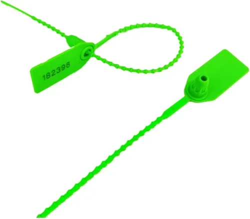 Vista 5 de Sello de seguridad Pull-Tite de 9.843 in Sellos de plástico Señalización numerada verde (paquete de 100) (verde)
