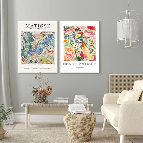 Vista 4 de Henri Matisse impresiones artísticas estéticas de La Japonaise Gallery Exhibition Poster Henri Matisse Juego de impresiones artísticas de galería