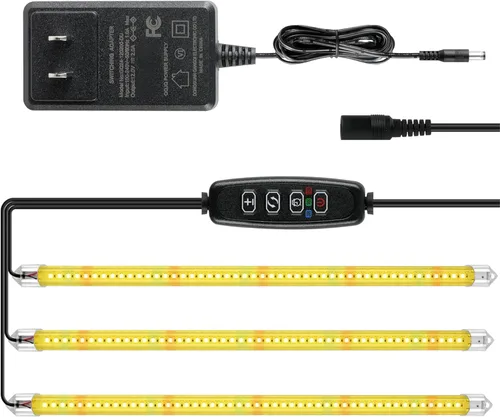 Vista 23 de iPower 21 Luz LED de Crecimiento con Espectro Completo para Plantas de Interior, Cuello de Cisne Ajustable, 3 Modos de Luz y 10 Niveles Regulables