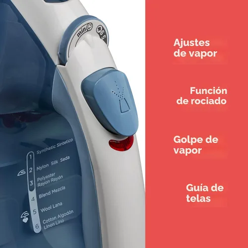 Vista 5 de BLACK+DECKER Plancha Compacta Easy Steam para Ropa, Apagado Automático, Placa Antiadherente, Ligera, 1200 Vatios (Paquete de 4)