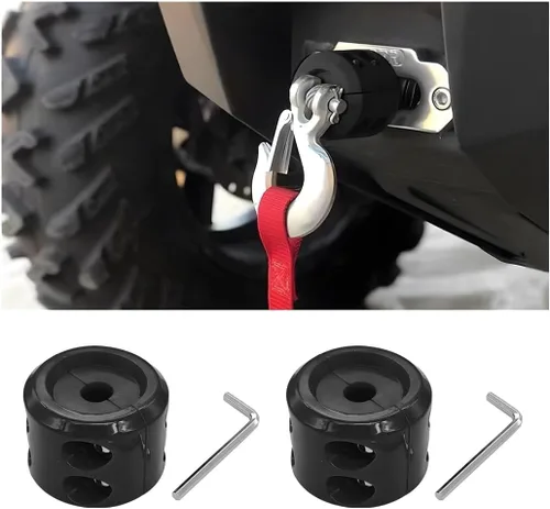 Vista 10 de Bittwee - Tapón de caucho para cabrestante de coche para ATV UTV camión, protector de gancho de cable para cuerda sintética, amortiguador de golpes