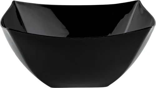 Vista 14 de Restaurantware Moderna - Cuencos de plástico de lujo de 8 onzas, 10 cuencos cuadrados desechables para ensalada, duraderos y resistentes