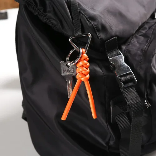Vista 4 de Llavero de cuero universal unisex con triángulo extraíble abierto llavero