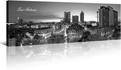 Vista 65 de Atlanta Skyline - Arte de pared para sala de estar, lienzo de paisaje urbano, decoración moderna para el hogar, imágenes panorámicas, edificio