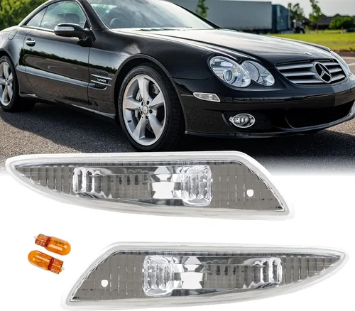 Vista 10 de USR 07-08 R230 SL Class - Juego de luces laterales de parachoques de humo (izquierda + derecha) compatible con Mercedes Benz R230 SL Class 2007-2008