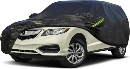 Vista 172 de KouKou Funda impermeable para automóvil SUV adecuada para BMW X1 de 2009 a 2025, 7 capas a prueba de viento para todo tipo de clima, cubierta