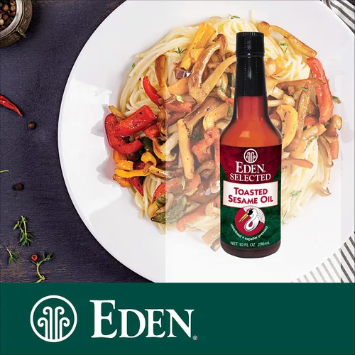 Vista 6 de Eden Aceite de sésamo tostado, sin refinar, prensado a expulsor, producto de Japón, sin OMG, 10 fl oz