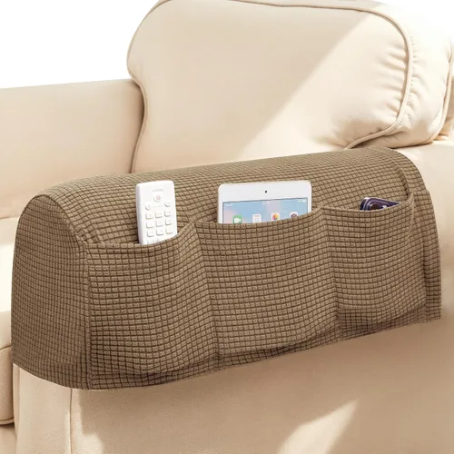 Vista 46 de SUBRTEX Juego de 2 fundas elásticas para brazos de sofá, fundas a cuadros para brazos de sofá, fundas antideslizantes para reposabrazos