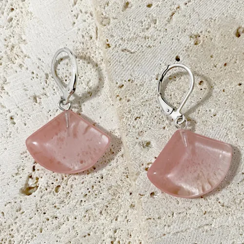 Vista 3 de Aretes colgantes con piedras preciosas geométricas para mujeres y niñas