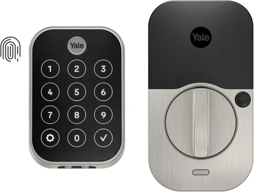 Vista 13 de Yale Assure Lock 2 Touch - Cerradura de puerta de entrada inteligente con llave de níquel satinado con teclado de pantalla táctil conectado