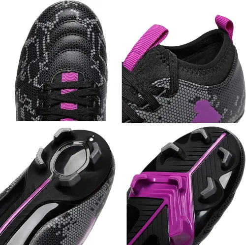 Vista 5 de Zapatos de fútbol de césped para hombre y mujer, zapatos de fútbol para interiores, zapatos de tutsal, unisex, de tobillo alto, FG TF, botas