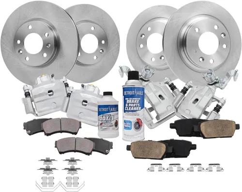 Vista 108 de Detroit Axle - Rotores de freno para Chrysler 200 2015 2016 2017, Rotores de freno de disco de reemplazo: 12.01" pulgadas delantero y 10.95