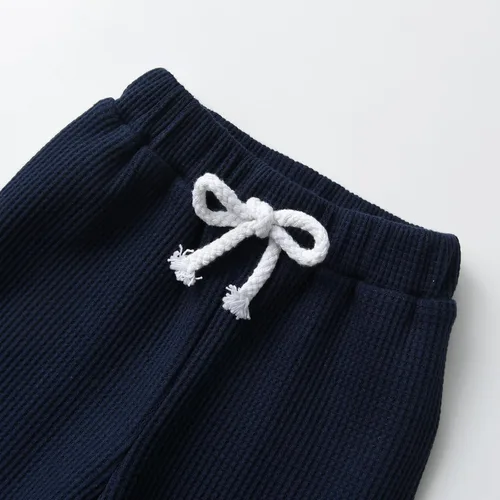 Vista 6 de Conjunto de 2 piezas de sudadera con estampado de letras de manga larga y pantalones para bebé niño