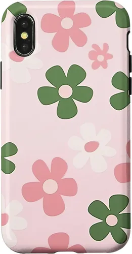 Vista 5 de Funda con diseño floral de margaritas verde salvia y rosa para iPhone 11