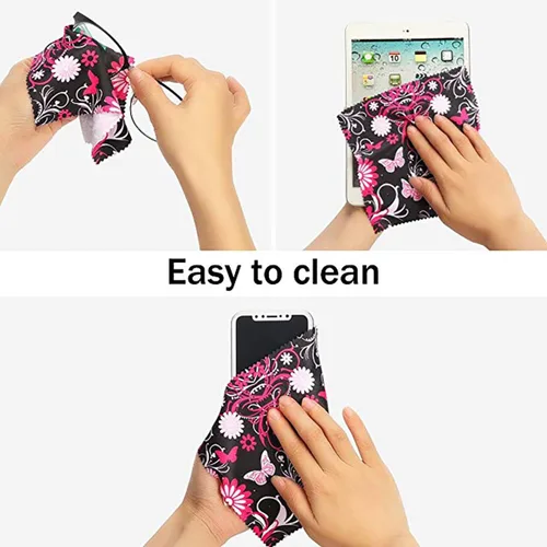 Vista 4 de Bolsa de gafas suave - Bolsa para gafas de microfibra bolsa de limpieza de pantalla