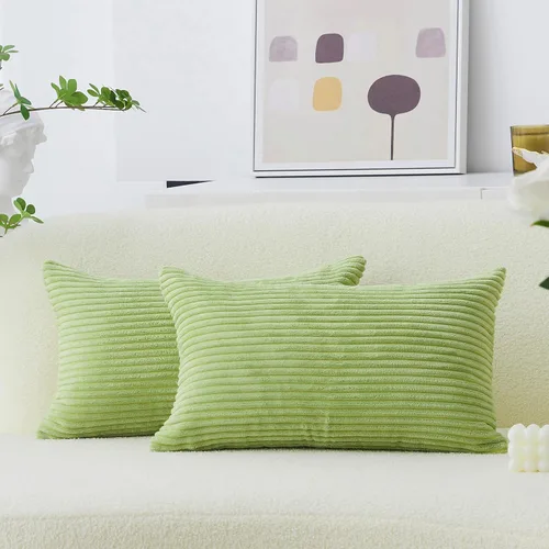Vista 67 de Home Brilliant - Juego de 2 fundas de cojín decorativas de terciopelo a rayas, 16 x 16 pulgadas, para sillas y sofás, color verde salvia, verde