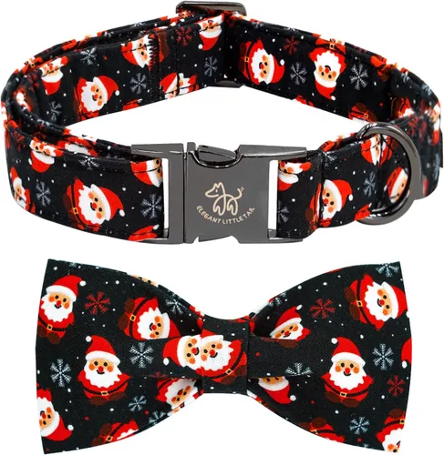 Vista 22 de Elegant little tail - Collar de otoño para mascotas con corbatín, lindo collar de Halloween con estampado de flores y calabaza para cachorros