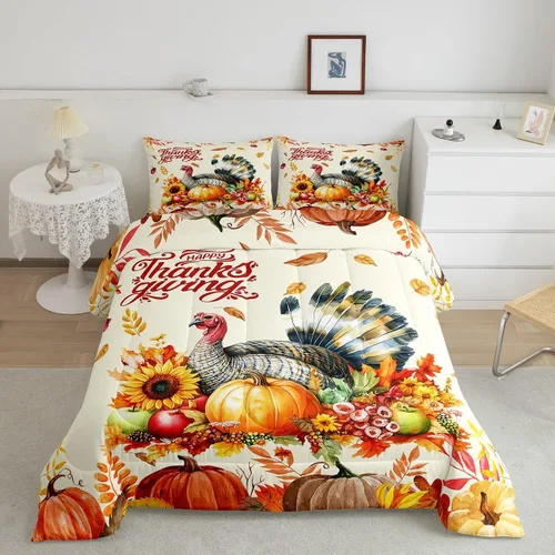 Vista 44 de Lindo juego de edredón de murciélago tamaño Queen con diseño de animales de Feliz Halloween, 3 piezas para decoración de habitación de niños