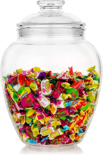 Vista 8 de Modern Innovations Tarro de dulces y galletas de 40 onzas con tapa, tarro de boticario transparente de acrílico premium, decoración de bodas