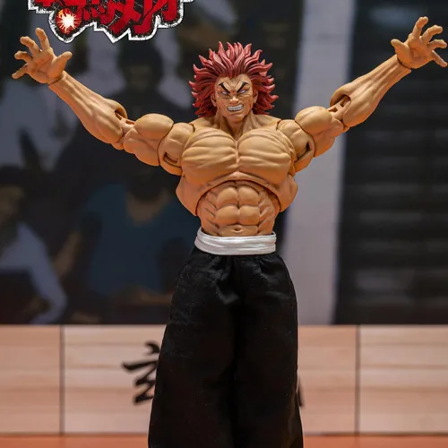 Vista 6 de QAHEART 2 figuras de acción de Hanma Yujiro, figura de anime, modelo de estatua de Yujiro, articulaciones, figuras de manga de dibujos animados