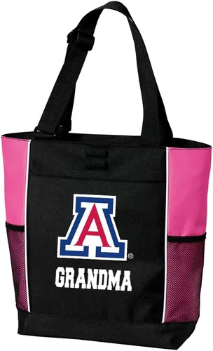 Vista 8 de Broad Bay Official Arizona Wildcats Zippered Tote Bag University Logo, 600D Polyester Canvas, Adjustable Web Handles, Front Pocket, Side Mesh