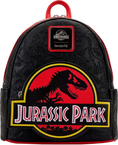 Vista 5 de Loungefly Jurassic Park Logo Mochila de doble correa para mujer