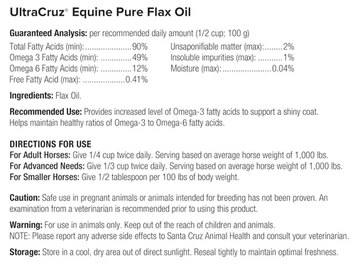 Vista 5 de UltraCruz® Aceite de lino puro equino, 1 galón
