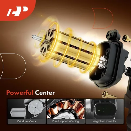Vista 4 de A-Premium Elevalunas eléctrico con motor compatible con Honda Fit 2009-2014 lado izquierdo delantero