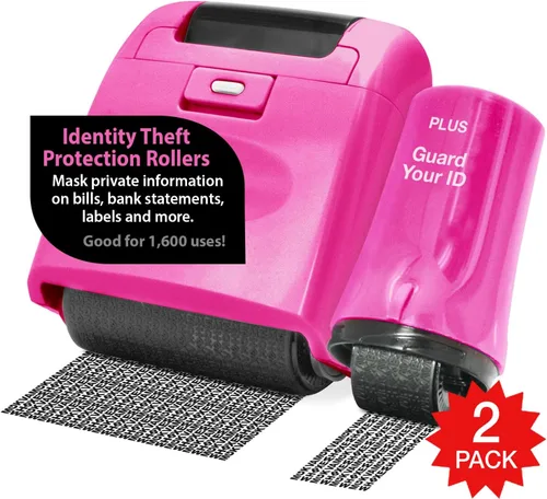 Vista 11 de Kit de sellos de seguridad de rodillo ancho para prevención de robo de identidad, color verde