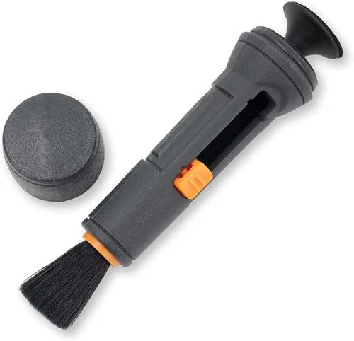 Vista 10 de Carson Limpiador de lentes compacto reutilizable serie C6 con fórmula de limpieza de nano partículas secas con punta redonda de 0.512 in y cepillo