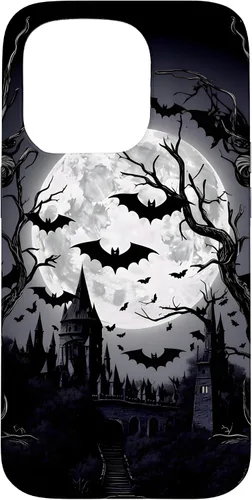 Vista 14 de Goth & Gothic, Bats & Moon, Horror Themed Castle, Dark Emo Case for iPhone 17
