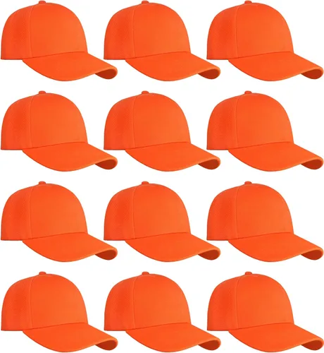 Vista 7 de Falari - 12 unidades de gorras de béisbol, lisas y de tamaño ajustable, venta al por mayor Verde militar