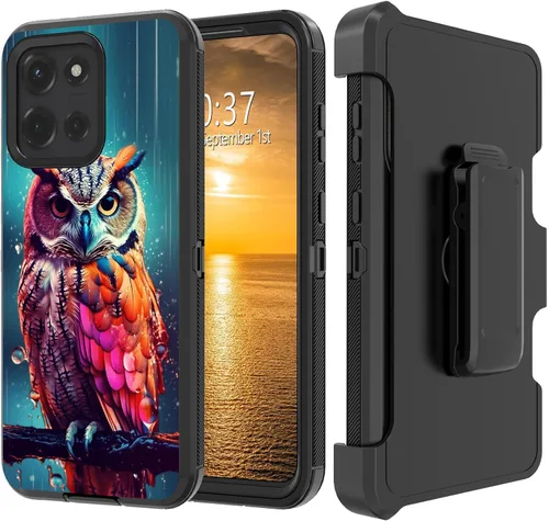 Vista 155 de Funda para Moto G Stylus 5G 2023 con funda de clip para cinturón y soporte, resistente de doble capa, resistente a prueba de golpes, para Motorola