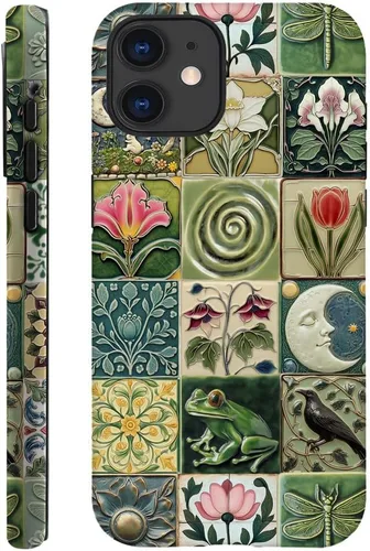 Vista 53 de DAIZAG Funda compatible con iPhone 11, funda duradera de protección contra golpes para niñas y mujeres, cruz bíblica, collage de flores