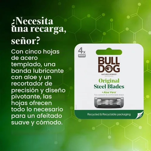 Vista 3 de Bulldog, cuchillas de afeitar de acero original, 4