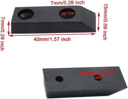 Vista 2 de Luomorgo Parachoques rectangulares de pies de goma 1.57x0.59x0.28 pulgadas 20pcs