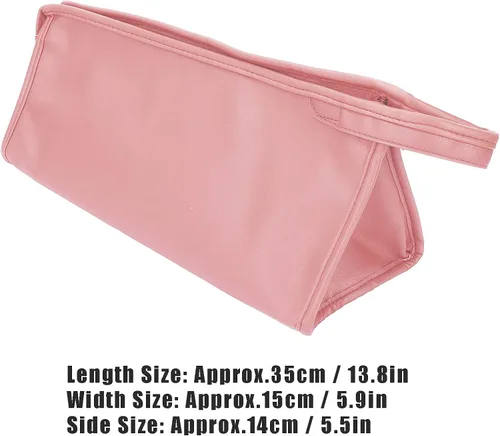 Vista 5 de Bolsa de almacenamiento para secador de pelo, estuche de viaje para secador de pelo, bolsa de transporte de piel sintética, bolsa portátil
