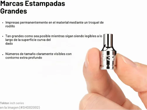 Vista 2 de TEKTON Juego de llaves de vaso de 12 puntos de 1/4 pulgadas, 11 piezas SHD90103