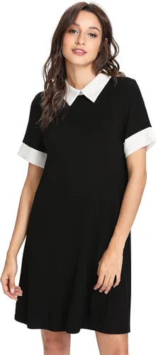 Vista 4 de Floerns Camiseta holgada Casual para Mujer, Vestido flojo, Simplemente combina con un collar, Manga 34