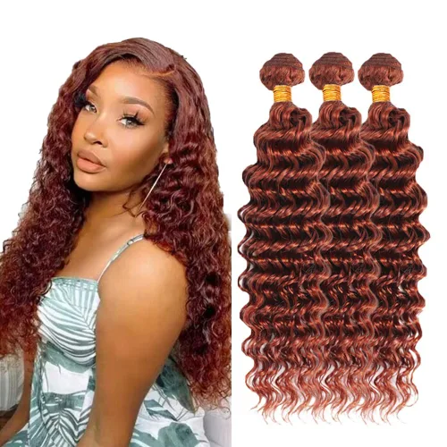 Vista 21 de Color 30 paquetes de cabello humano marrón onda del cuerpo paquetes 8 10 12 pulgadas brasileño virgen Remy extensiones de cabello humano doble trama