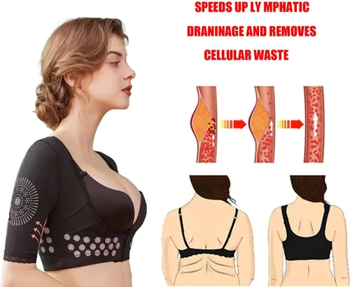 Vista 4 de AMAZIDEAL Faja moldeadora de pecho para mujer, cierre frontal que da forma al pecho y corrector de postura de espalda