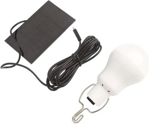 Vista 4 de Solar LED Lamp 3W Portable Hanging Light with Hook