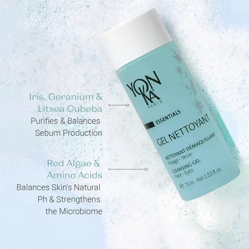 Vista 3 de Yon-Ka - Limpiador facial de gel de tamaño viaje, lavado facial suave y removedor de maquillaje con Yon-Ka Glyconight 10% Peel Masque