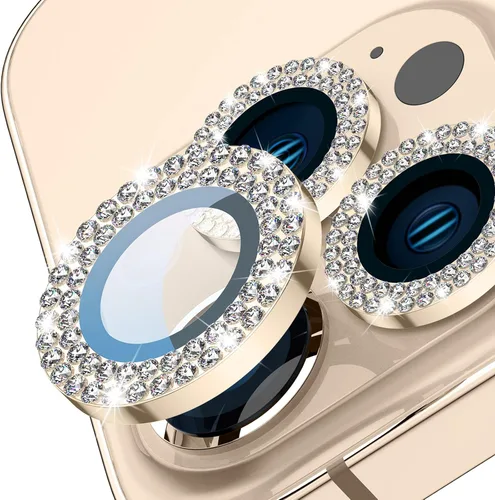 Vista 10 de Tensea Protector de lente de cámara para iPhone 13 Pro, iPhone 13 Pro Max, protector de pantalla de vidrio templado 9H, anillo individual de metal